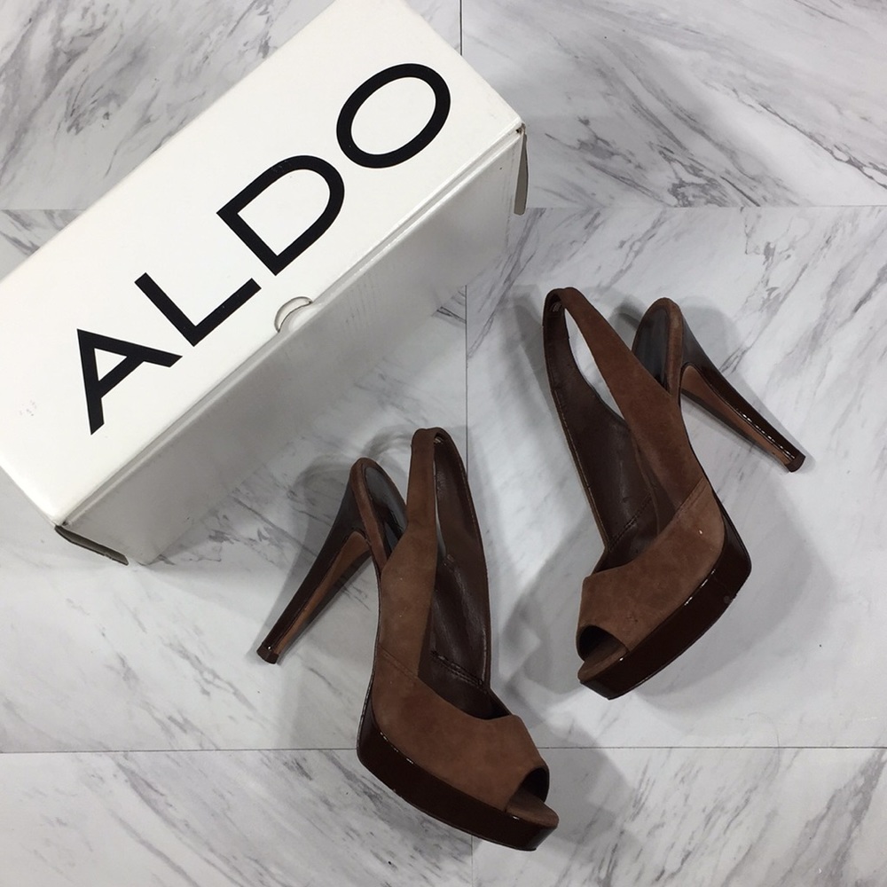 ⭐️ 36 ALDO BROWN COMFY HEELS (SOME WEAR)